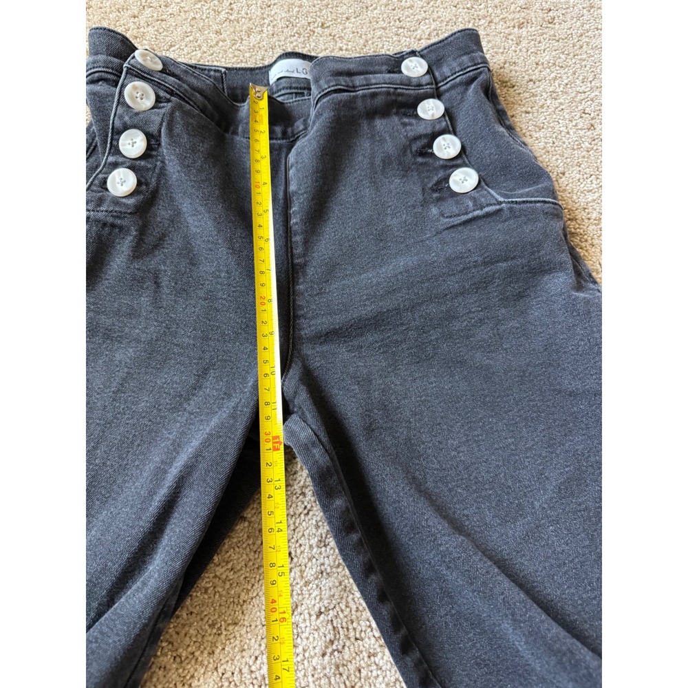 LOFT Womens Sailor Wide Leg Jeans Washed Black High Waist Cropped Size 30/10 - Picture 6 of 10